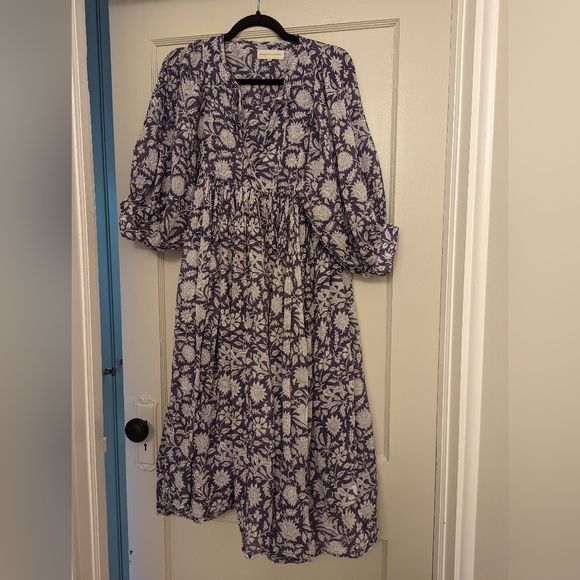 EUC Daughters of India Kyra Midi Dress - Blue Iris (Small) - Picture 7 of 7